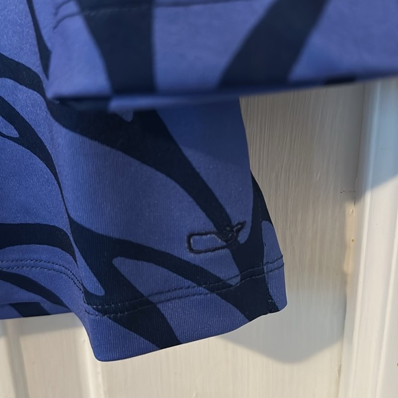 New Vineyard Vines Blue & Black Polyester & Spandex Long Sleeve Pullover Top XXS - Picture 9 of 11